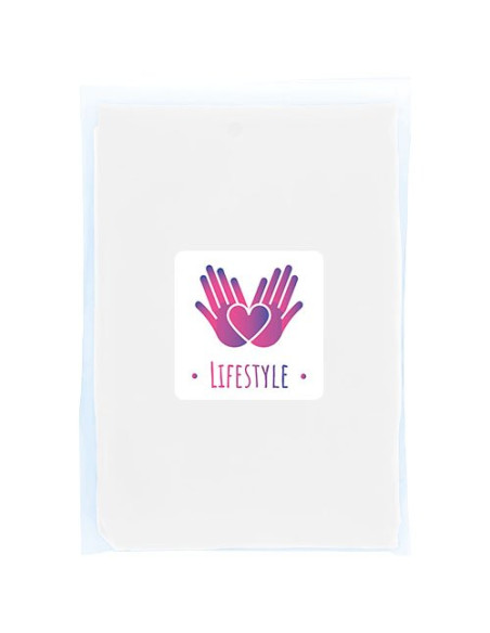 Poncho impermeabile monouso in materiale riciclato certificato GRS con custodia Mayan