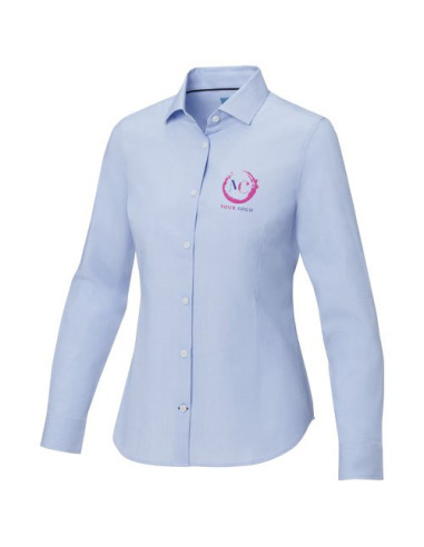 Camicia a maniche lunghe da donna in tessuto...
