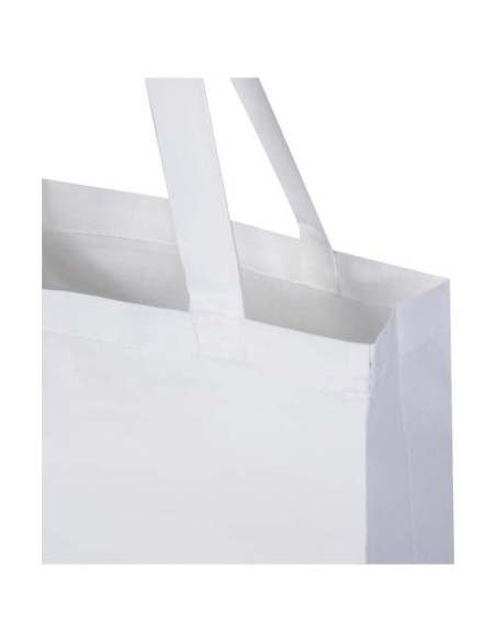 Tote bag a soffietto in cotone riciclato certificato GRS da 140 g/m² Madras