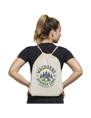 Borsa con cordoncino in cotone riciclato...