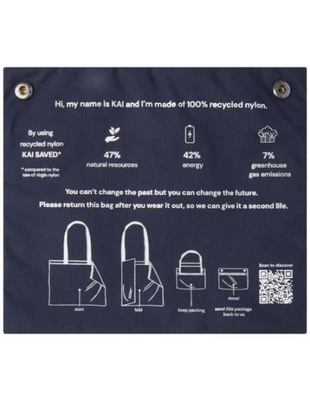 Tote bag circolare in materiale riciclato certificato GRS Kai