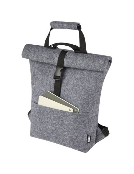 Borsa per bicicletta con chiusura arrotolabile in feltro riciclato GRS Felta - 13L