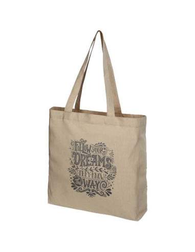 Tote bag con fondo ampio in tessuto riciclato...