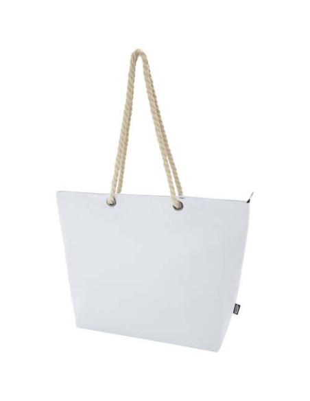 Tote bag termica da spiaggia in materiale riciclato certificato GRS con manici in corda Panama - 23L