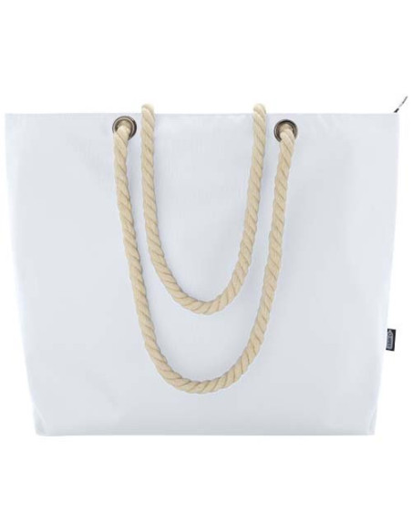 Tote bag termica da spiaggia in materiale riciclato certificato GRS con manici in corda Panama - 23L