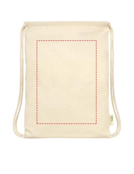 Zaino con cordoncino Orissa da 140 g/m² in cotone organico - 5L