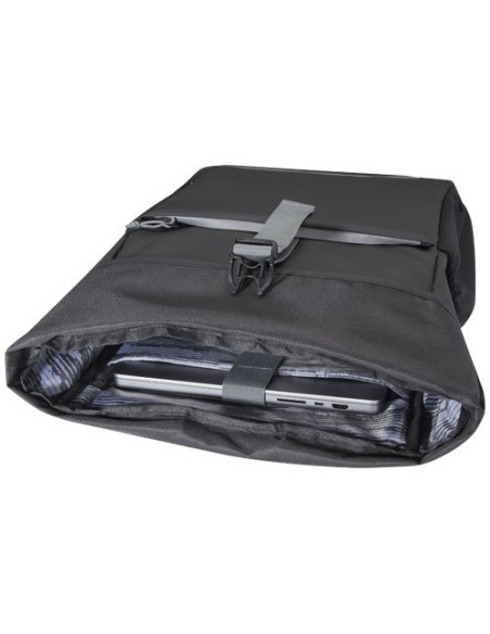 Borsa roll-top per bicicletta impermeabile in materiale riciclato certificato GRS per portatile da 15" Aqua