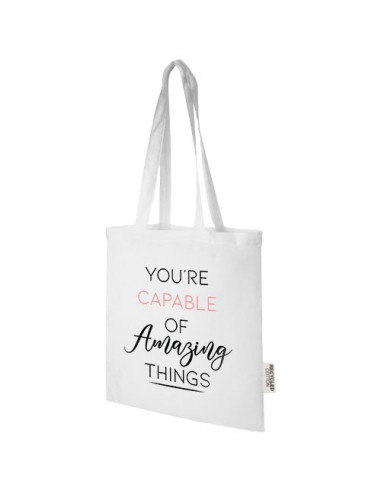Tote bag in cotone riciclato GRS da 140 g/m2...