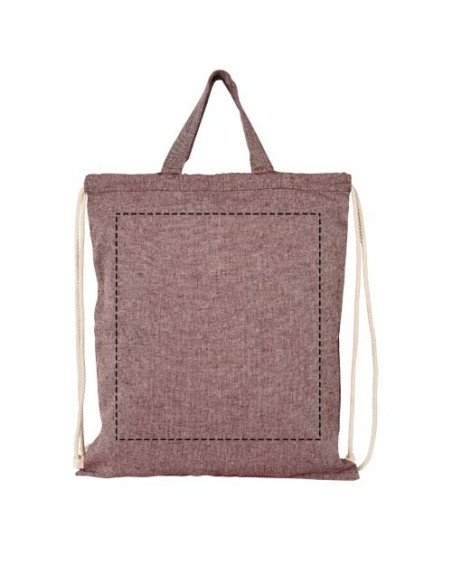 Zaino con cordoncino Pheebs in tessuto riciclato, 150 g/m² - 6L