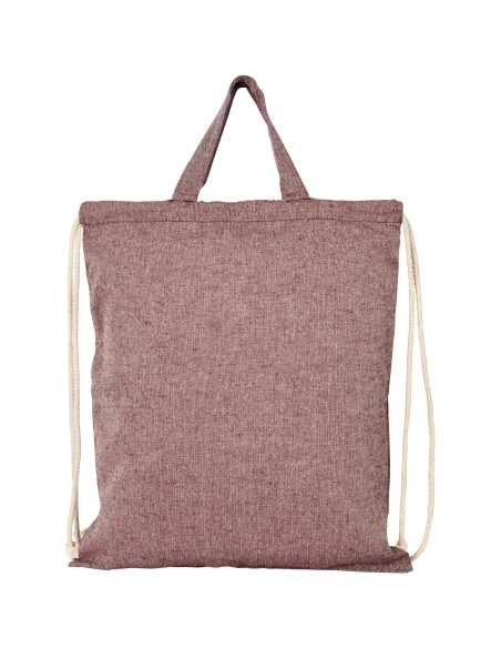 Zaino con cordoncino Pheebs in tessuto riciclato, 150 g/m² - 6L