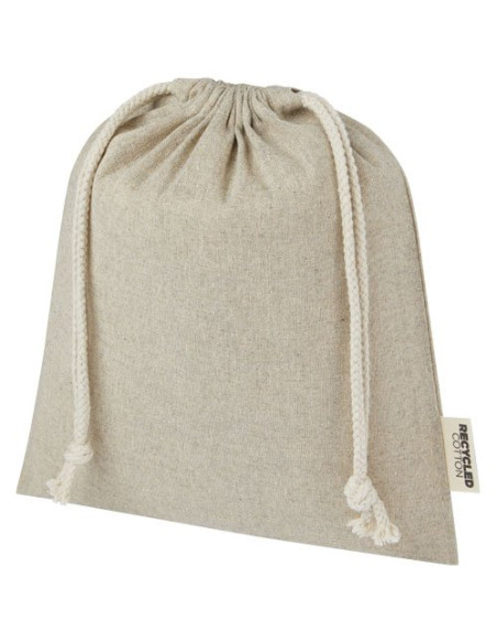 Sacchetto per confezione regalo medio in cotone riciclato 150 g/m² certificato GRS Pheebs - 1,5L