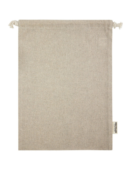 Sacchetto per confezione regalo grande in cotone riciclato 150 g/m² certificato GRS Pheebs - 4L