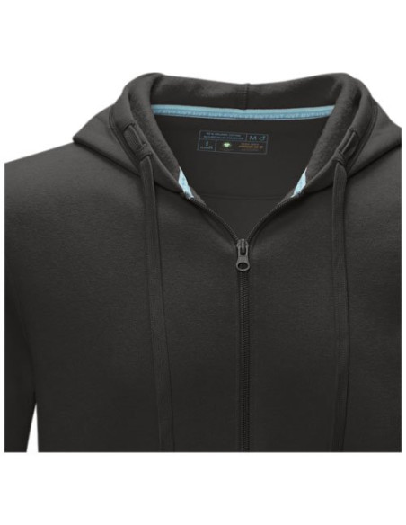 Felpa Ruby da uomo con cappuccio e full zip in tessuto organico riciclato