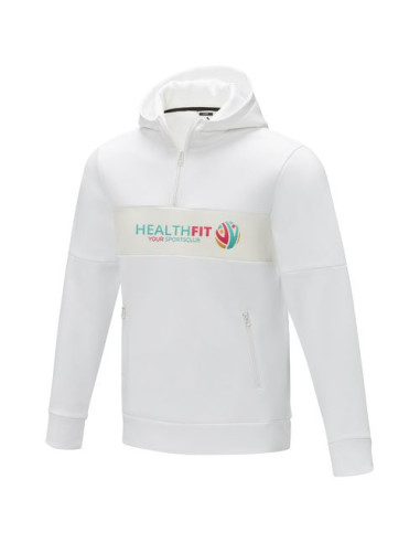 Felpa anorak con cappuccio da uomo a mezza zip...