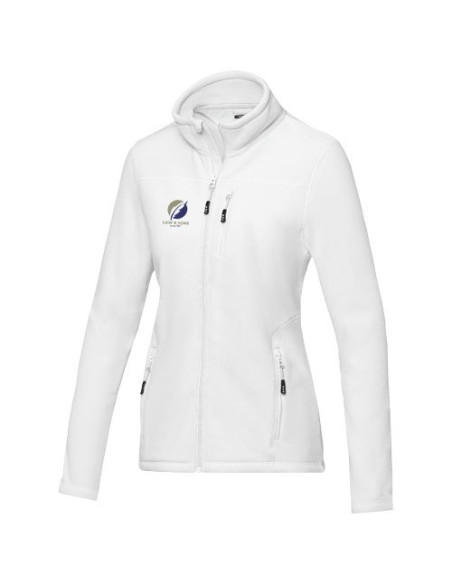 Giacca da donna in pile con zip integrale in materiale riciclato certificato GRS Amber