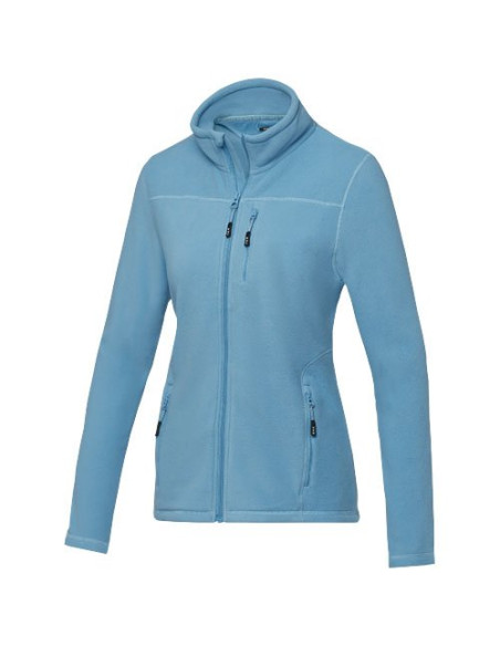 Giacca da donna in pile con zip integrale in materiale riciclato certificato GRS Amber