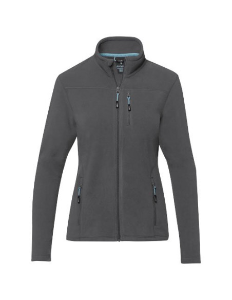 Giacca da donna in pile con zip integrale in materiale riciclato certificato GRS Amber