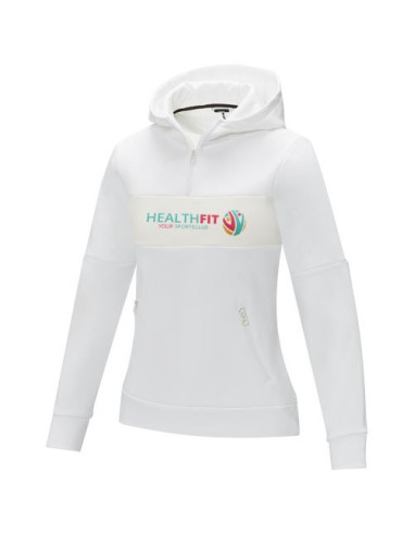 Felpa anorak con cappuccio da donna a mezza zip...