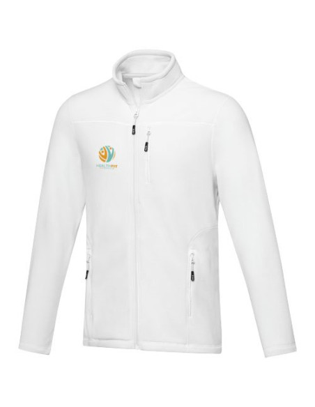 Giacca da uomo in pile con zip integrale in materiale riciclato certificato GRS Amber