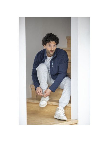 Giacca da uomo in pile con zip integrale in materiale riciclato certificato GRS Amber
