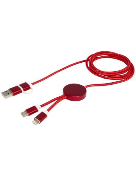 Cavo 5-in-1 in alluminio e plastica riciclata da 150 cm per la sincronizzazione dei dati e la ricarica rapida da 27 W Alasia