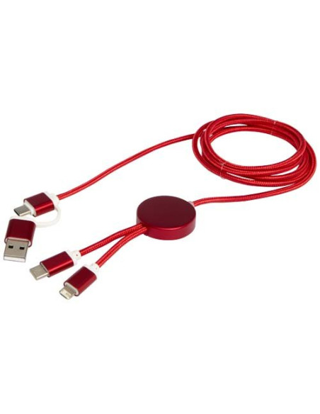 Cavo 5-in-1 in alluminio e plastica riciclata da 150 cm per la sincronizzazione dei dati e la ricarica rapida da 27 W Alasia