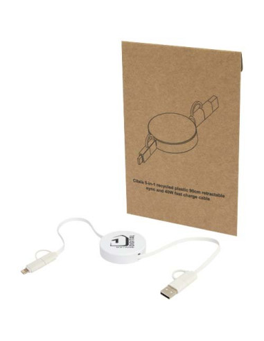 Cavo 5-in-1 in plastica riciclata retrattile da...