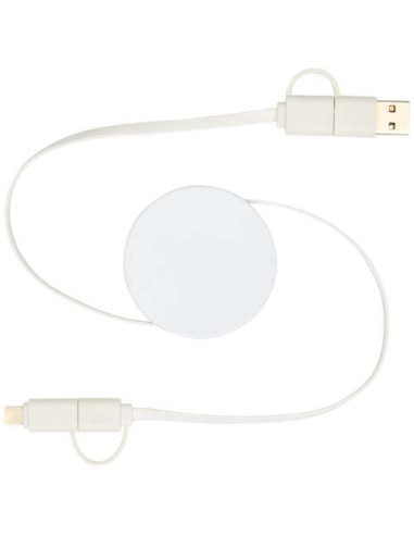 Cavo 5-in-1 in plastica riciclata retrattile da...