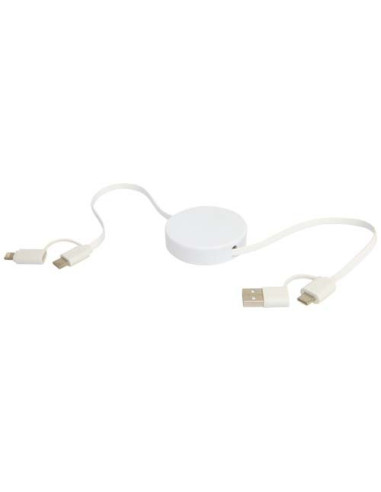 Cavo 5-in-1 in plastica riciclata retrattile da...