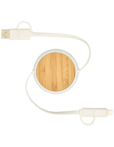 Cavo retrattile 5 in 1 in plastica riciclata da 100 cm