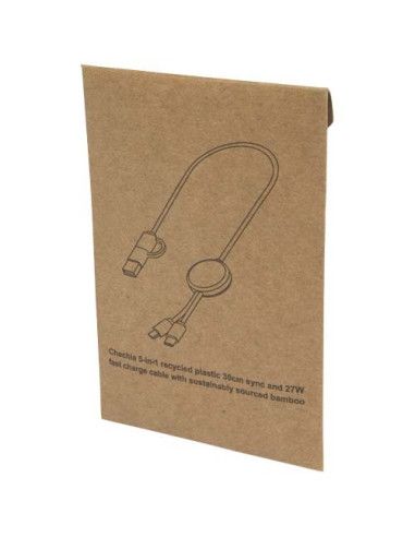 Cavo 5-in-1 in plastica riciclata da 30 cm