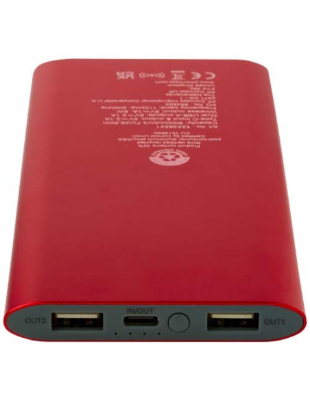 Power bank wireless da 8000 mAh Type C in alluminio riciclato Juice