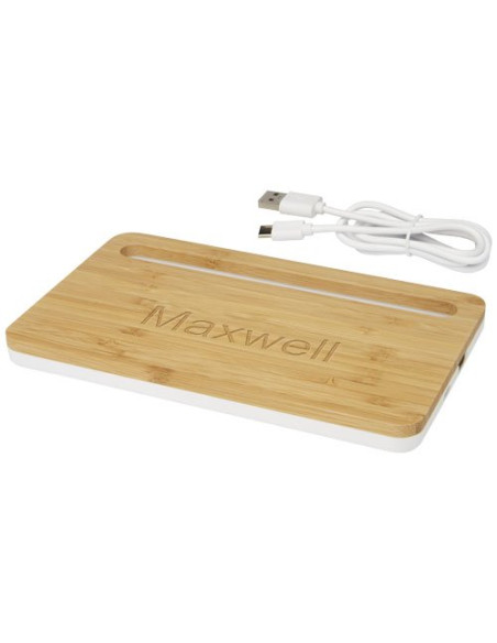 Caricabatterie wireless da 10 W in bambù Medake