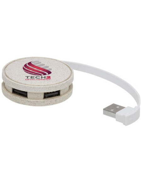 Hub USB in paglia di grano Kenzu