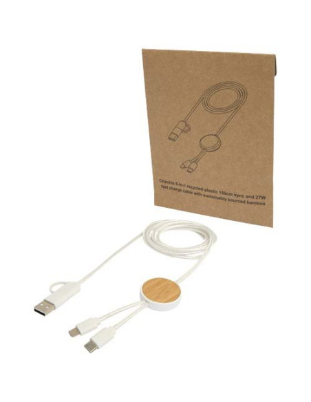 Cavo 5-in-1 in plastica riciclata da 150 cm per la sincronizzazione dei dati