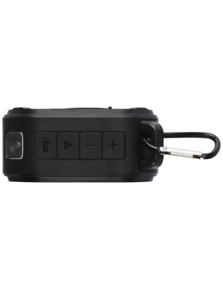 Speaker Bluetooth® IPX5 a ricarica solare in plastica riciclata RCS da 3 W con moschettone Solo