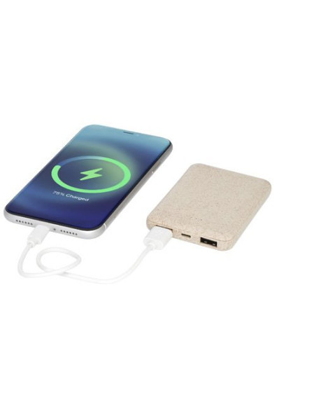 Power bank Asama da 5000 mAh realizzata con paglia di grano