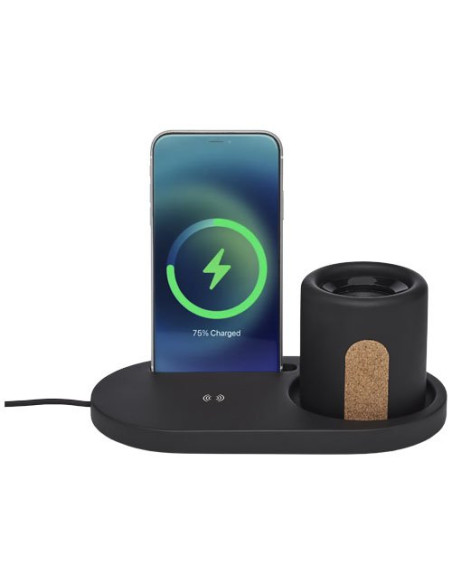 Organizer da scrivania Klip con stazione di ricarica da 5 W