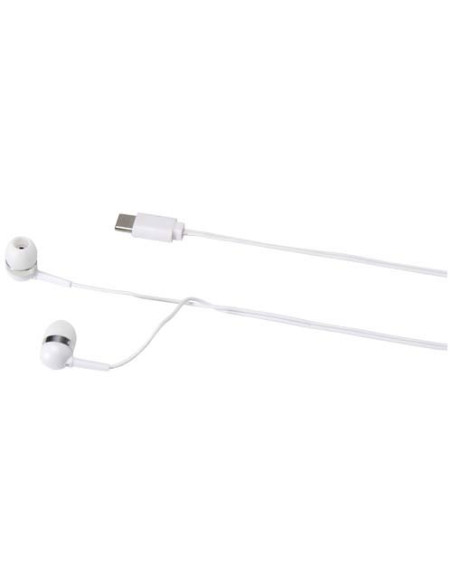 Auricolari tipo C cablati con astuccio in plastica riciclata Dofida