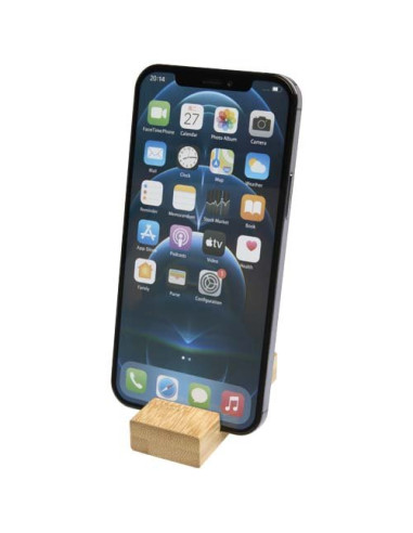 Supporto per telefono in bambù con portachiavi...