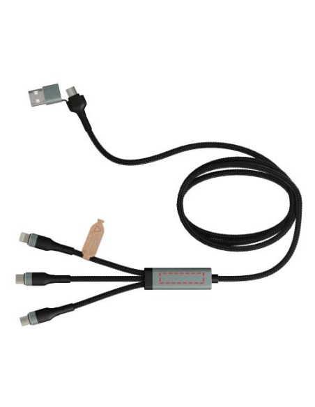 Cavo di ricarica ultraveloce 5 in 1 in PET riciclato da 100 W SCX.design C53
