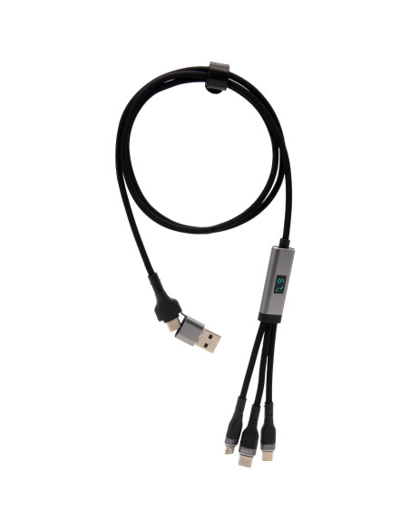 Cavo di ricarica ultraveloce 5 in 1 in PET riciclato da 100 W SCX.design C53
