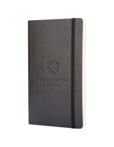 Blocco note con copertina morbida - a righe...