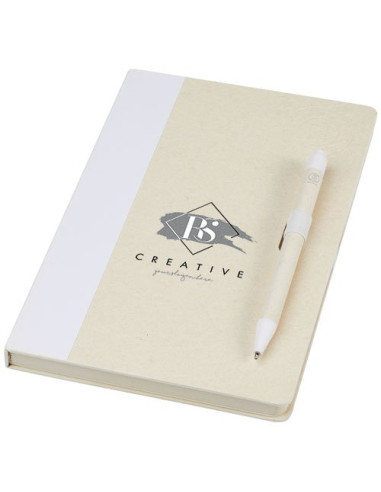 Set blocco note formato A5 e penna a sfera...
