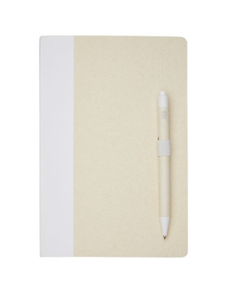 Set blocco note formato A5 e penna a sfera Dairy Dream realizzati con cartoni del latte riciclati