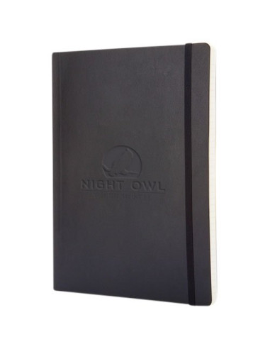 Blocco note con copertina morbida - a righe...