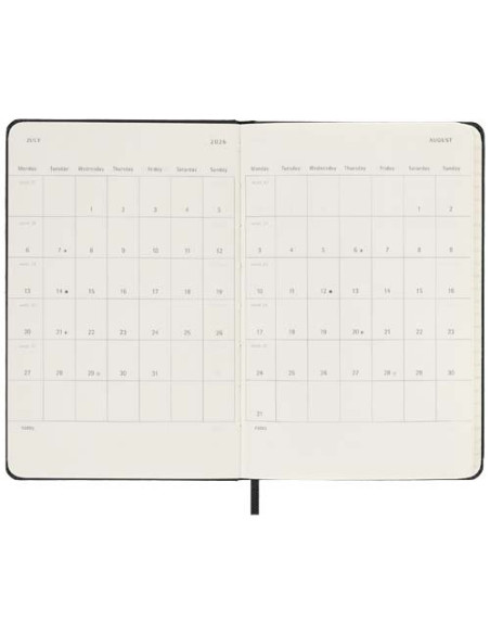 Agenda giornaliera tascabile 12 mesi con copertina rigida Moleskine