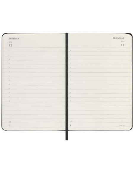Agenda giornaliera tascabile 12 mesi con copertina rigida Moleskine