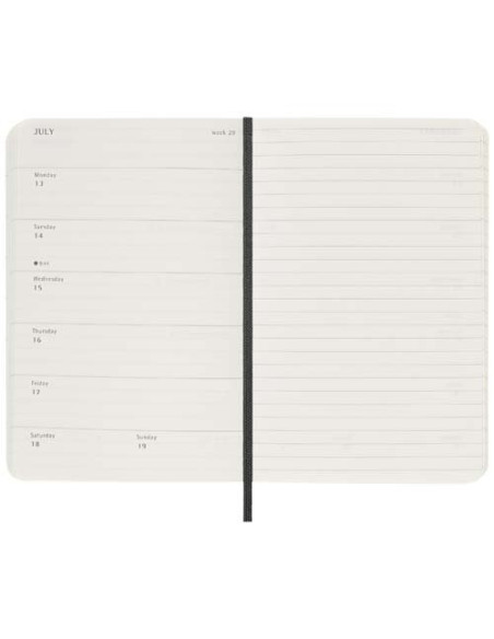 Agenda settimanale tascabile 12 mesi con copertina morbida Moleskine