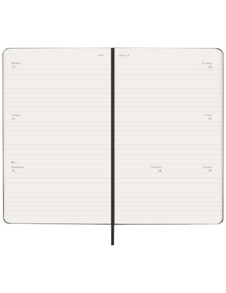 Agenda settimanale orizzontale 12 mesi formato L con copertina rigida Moleskine